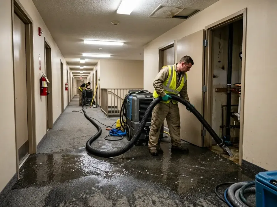 multi-unit-apartment-hallway-f-005 — frequently asked questions, Emergency Burst Pipe Water Extraction & Removal in La Cross…